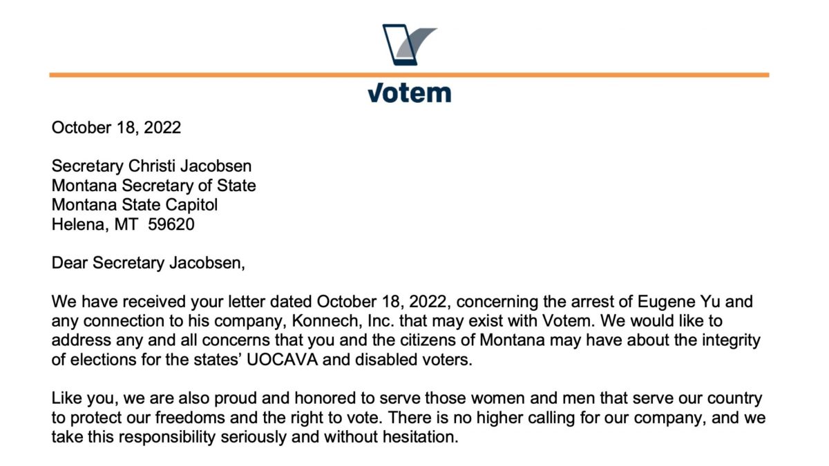 Election Software CEO Responds to Montana Secretary of State Inquiry