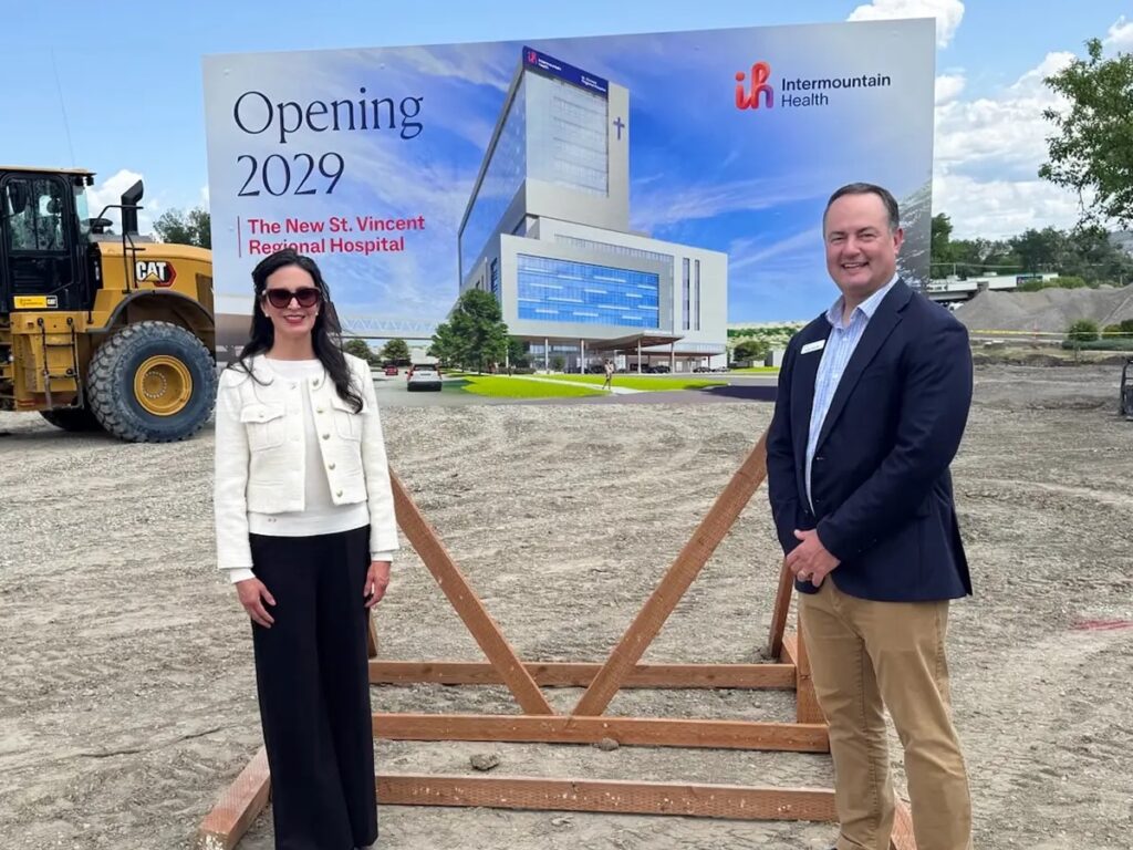 Montana Secretary of State at St. Vincent groundbreaking